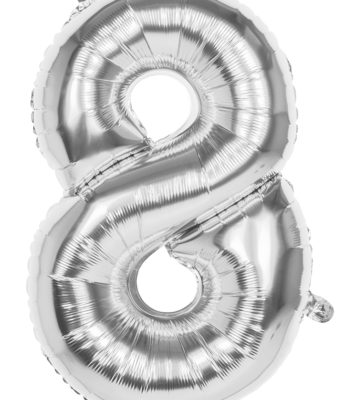 Ballon aluminium 8 Argent