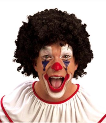 Perruque de clown noire