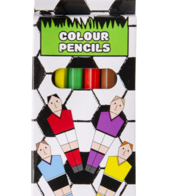 Set de 6 crayons de couleur Football