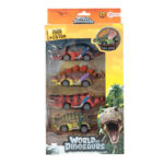 Set de 4 voitures Pull back Dinosaure