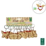 Set de 12 porte-clefs en bois à peindre