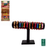 Set de 12 bracelets perles en bois