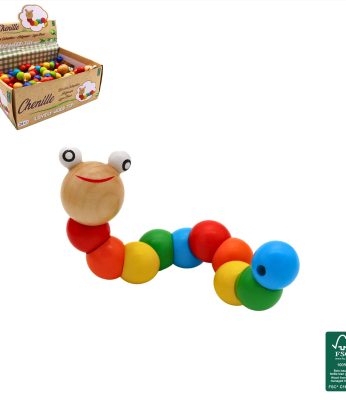 Chenille en bois 18,5 cm