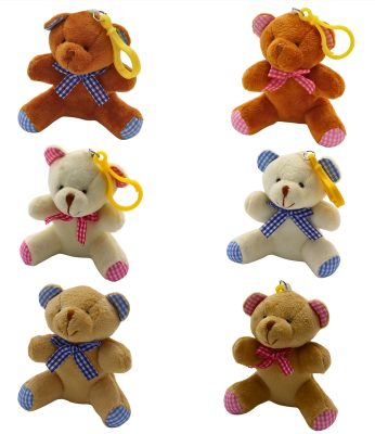 Ours en peluche avec nœud 10 cm