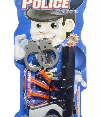 Set de police Revolver et menottes