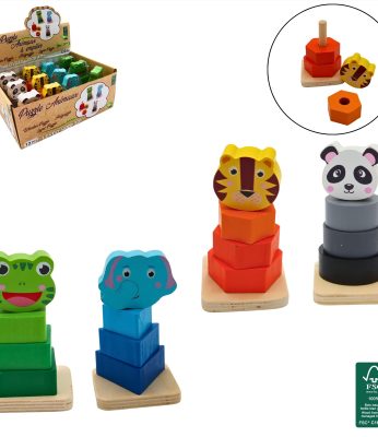 Puzzle à empiler en bois 4 pièces