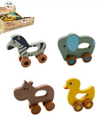 Animal en bois à tirer