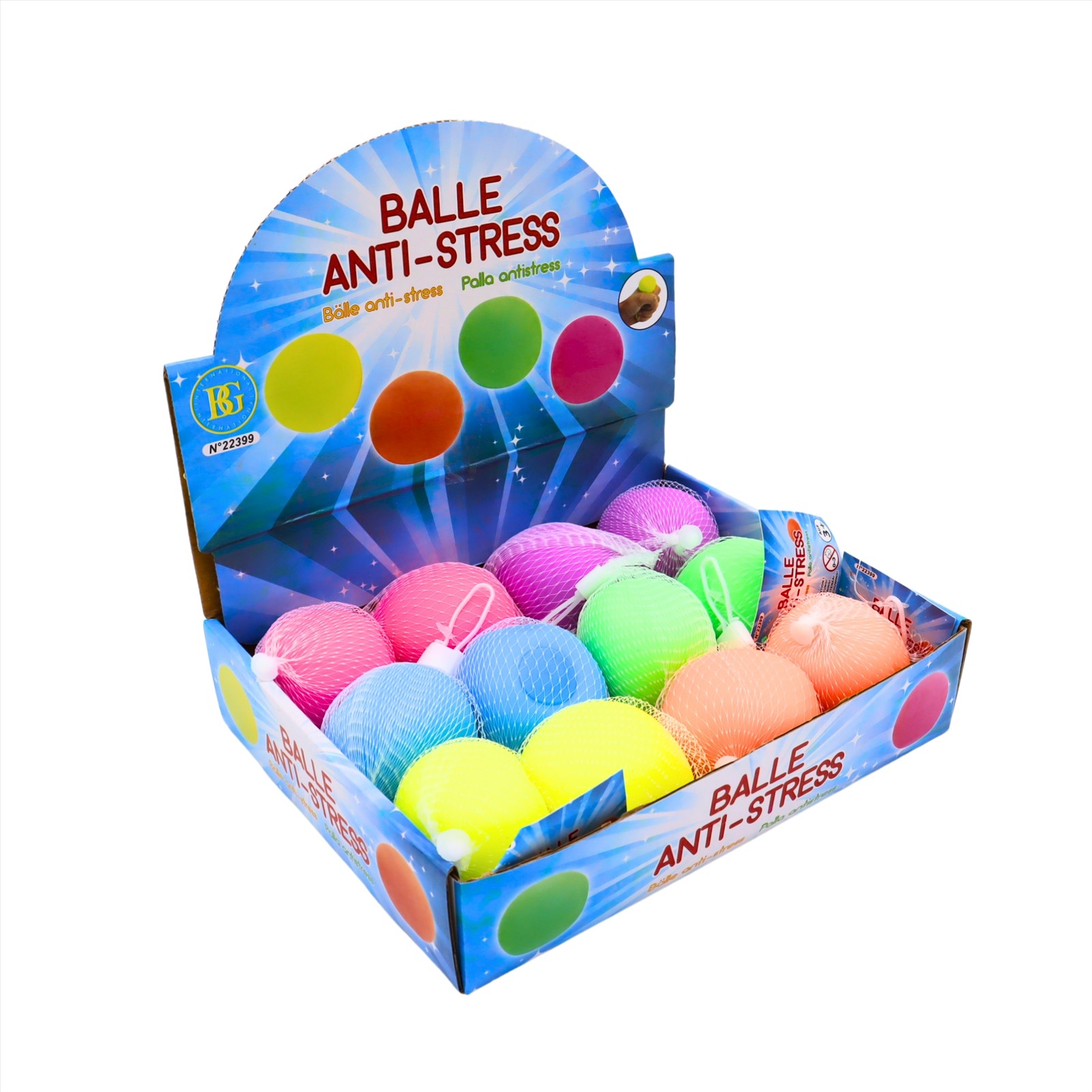 Balle de Relaxation Fluo 6 cm : Anti-Stress – Image 2